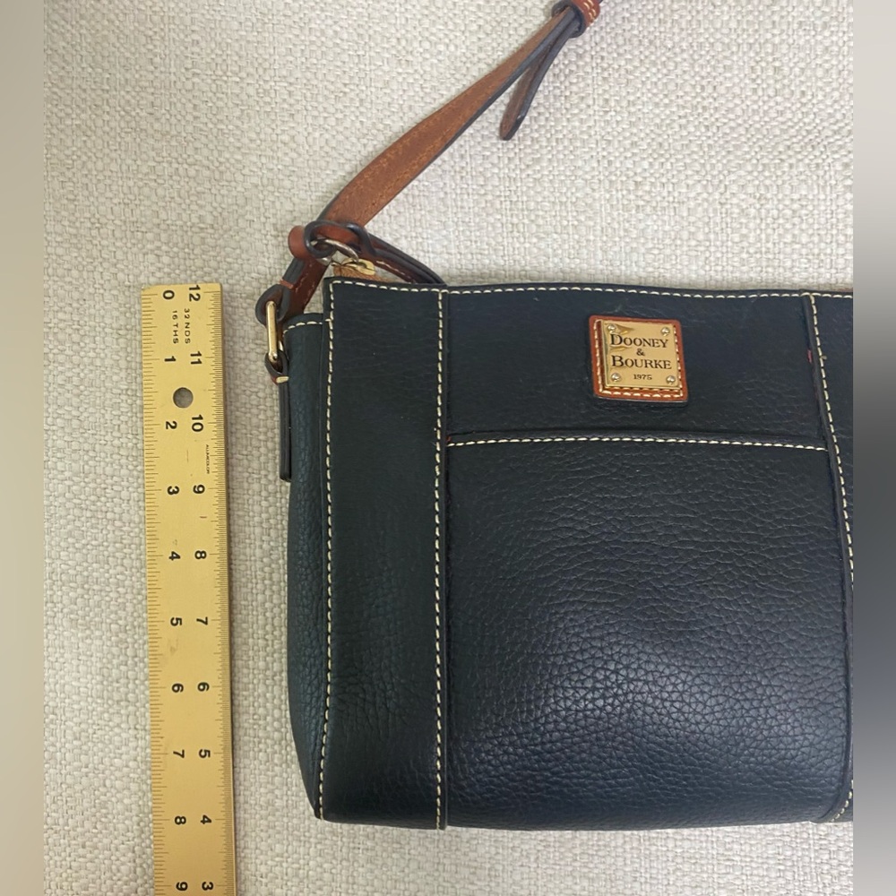 Dooney & Bourke EUC  Black/brownWexford Leather Lexington Crossbody Bag - Picture 8 of 16